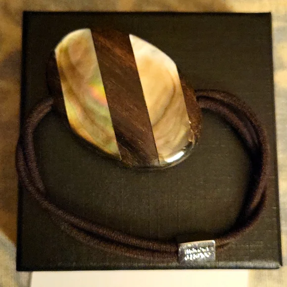 Colette Malouf Wooden Hair Tie Colette Malouf Hair - Etsy main image 2